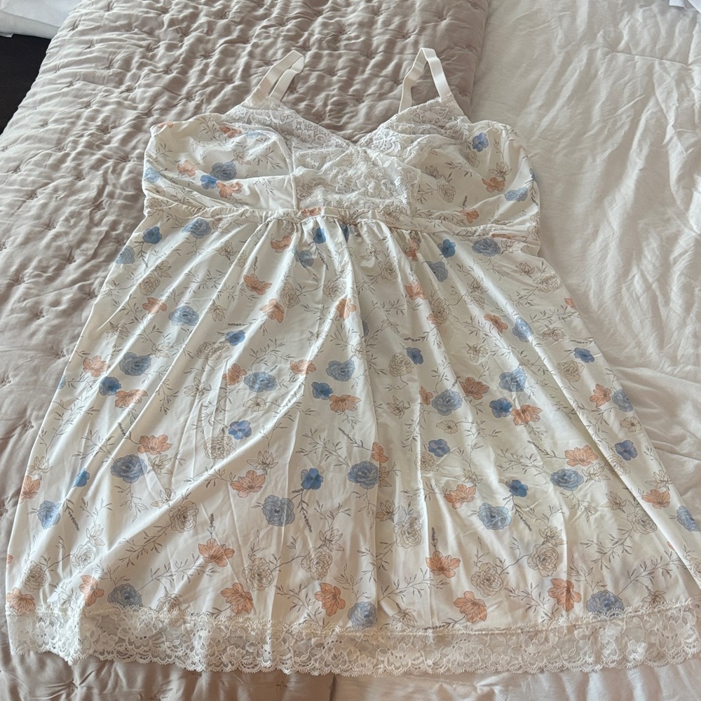 Montelle XXXL intimates Floral Lace Trim Nightgown
